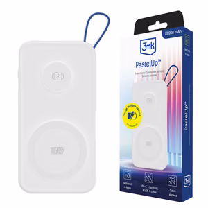 Powerbank 3mk PastelUp 10,000mAh 22.5W USB 1A1C - valge