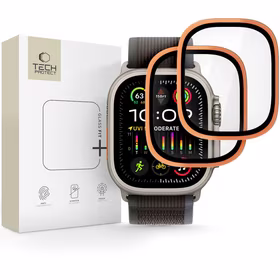 Tech-Protect 2-pack karastatud klaas jaoks Apple Watch Ultra 49mm - oranž