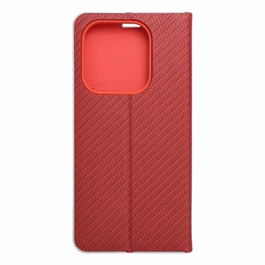 LUNA Book Carbon jaoks XIAOMI Redmi Note 14 4G (GLOBAL - 164,84mm x 78,15mm x 8,16mm) punane