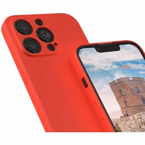 Telefoni ümbris Liquid Silicone Xiaomi Redmi Note 14 4G punane
