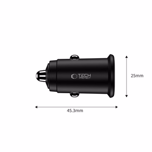 Tech-Protect CC02 35W Car Laadija 2-Port USB-C / USB-A - Must