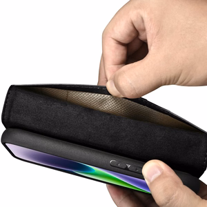 iCarer Oil Wax Wallet Case 2in1 Cover iPhone 14 Plus Anti-RFID Leather Flip Case Black (WMI14220723-BK)