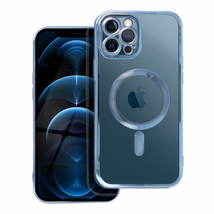 ELECTRO MAG COVER case compatible with MagSafe jaoks IPHONE 12 Pro Max sinine