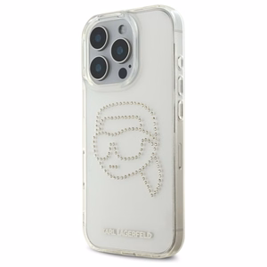 Karl Lagerfeld KLHCP16XHKHDCELT iPhone 16 Pro Max 6.9" läbipaistev hardcase IML Rhinestones Karl Head