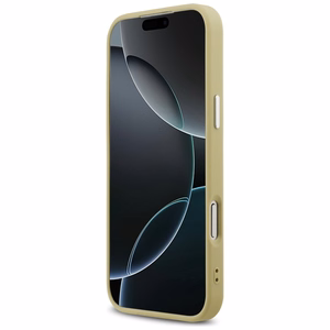 GUESS ümbris jaoks IPHONE 17 Pro Max compatible with MagSafe GUHMP17XPFGTSCMD (PU Glitter W/ Triangle Logo) kuldne