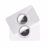 DUX DUCIS card-shaped protective case jaoks AirTag 2 pcs läbipaistev + must