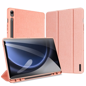 Dux Ducis Domo eco-leather ümbris with stand jaoks Samsung Tab S9 FE+ - roosa