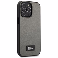 Karl Lagerfeld Saffiano Plaque Ümbris jaoks iPhone 13 Pro Max 6.7" - hõbedane