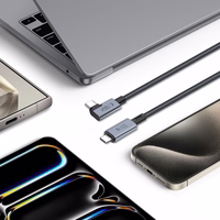 Tech-Protect UltraBoost Max L USB-C 4.0 (straight) / USB-C 4.0 (angled) PD 240W 8K 40Gbps 1.5m Kaabel - hall