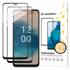 Wozinsky Full Glue Tempered Glass, 2 karastatud klaasi Nokia G22 telefonile, 9H, kogu ekraani katvad, musta raamiga