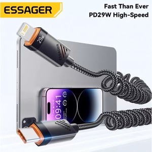 USB Kaabel Essager Chuan4 must 29W Type-C / Lightning 120cm