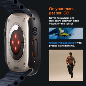 Spigen Thin Fit 360 ümbris Apple Watch Ultra 49 mm jaoks, must