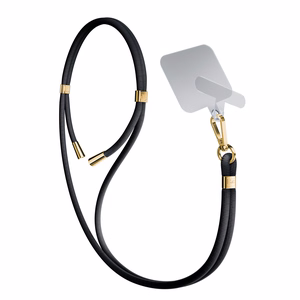 3mk EasyClip telefoni kaelapael, must (kuldsed detailid)