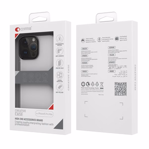 Comma ümbris Hard Jacket jaoks iPhone 15 Pro Max läbipaistev antibacterial
