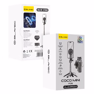 Blavec Selfie Stick Aluminium Coco Mini P-05 Magsafe tripod + remote control + hoidja 0,41 metres (SSCMP05-MTRHB041) must