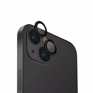 Uniq Optix Glass Aluminum Camera Lens Protector jaoks iPhone 15 / 15 Plus Camera Lens with Applicator - must
