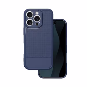 Simple Carbon чехол iPhone 16 Pro 6,3" синий