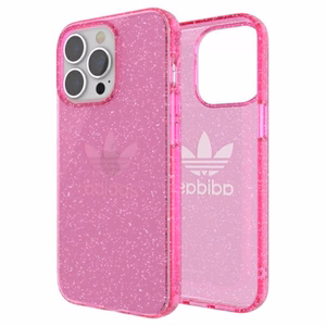 Adidas OR kaitsev läbipaistev ümbris Glitter iPhone 13 Pro / iPhone 13 jaoks - roosa