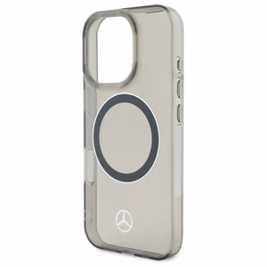 Mercedes hõbedane Ring MagSafe iPhone 16 Pro Max Ümbris - must