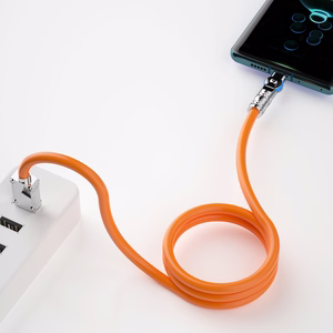 Dudao L24AL USB-A - Lightning угловой кабель с поворотом 180° 30W 1m - оранжевый