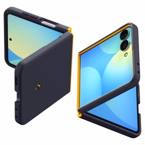 Spigen Nano Pop MagSafe ümbris Samsung Galaxy Z Flip8 telefonile – tumesinine ja kollane