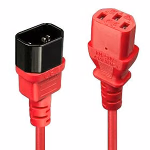 Lindy IEC toite pikenduskaabel 1m punane