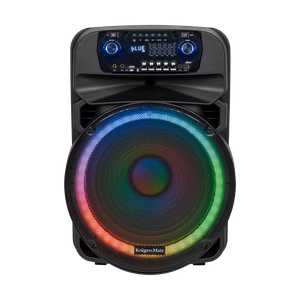 60 W aktiivkõlar 2 juhtmevaba UHF-mikrofoni, SD, Bluetoothi, FM-i, USB ja LED-iga