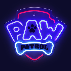 Riputatav Paw Patrol LED-neoonvalgusti pleksiklaasil – logo OW-130146