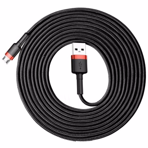 Baseus Cafule Micro USB kaabel 2A, 3 m, must/punane