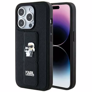 KARL LAGERFELD ümbris jaoks IPHONE 14 Pro KLHCP14LGSAKCPK (Gripstand Saffiano KC PIN) must