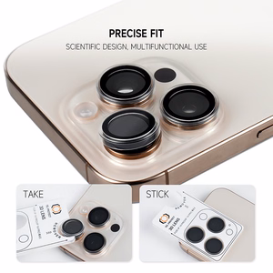 Tempered glass Tel Protect 3D Lens on camera for Iphone 15 Pro/15 Pro Max transparent (lens 3 pieces)