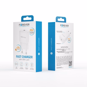 Forever TC-01-20C PD QC laadija 1x USB-C 20W valge
