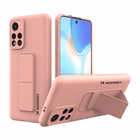 Wozinsky Kickstand Case silikoonist ümbris koos statiiviga Xiaomi Poco M4 Pro 5G roosa