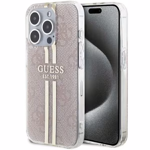 GUESS ümbris jaoks IPHONE 14 Pro Max GUHCP14XH4PSEGP (4G kuldne Stripe) roosa