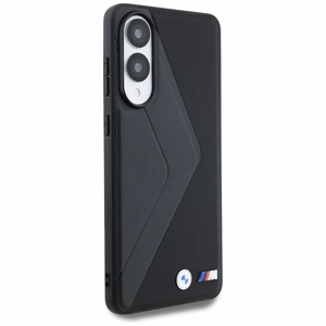 BMW Leather Oversized Stripes MagSafe ümbris jaoks Samsung Galaxy S25 Edge - must