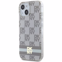 DKNY IML Checkered Mono Pattern & Printed Stripes MagSafe ümbris jaoks iPhone 15 / 14 / 13 - beige