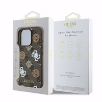 GUESS ümbris jaoks IPHONE 16 Pro compatible with MagSafe GUHMP16LP4PWPW (PU Peony jaoks 4G Background) brown