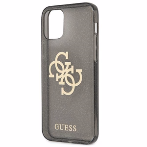 Guess GUHCP12LPCUGL4GBK iPhone 12 Pro Max 6.7" must/must kõva ümbris Glitter 4G Big Logo
