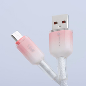 Kaabel USB A to Micro USB Forcell F-Energy QC3.0 2,4A 18W Gradient 1 m C351 valge