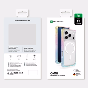 AmazingThing Omni ümbris jaoks iPhone 17 Pro compatible with MagSafe - läbipaistev-rainbow