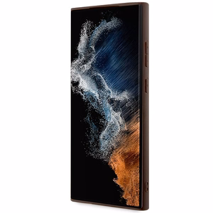 Guess 4G Collection Leather Metal Logo MagSafe Ümbris jaoks Samsung Galaxy S24 Ultra - Brown