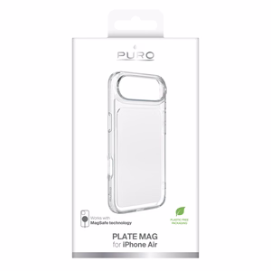 Puro Plate Mag ümbris iPhone 17 Air ühilduv MagSafe-ga - valge