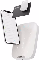 AJAX KeyPad Plus Juhtmevaba Touch Keyboard (valge)