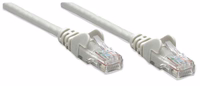 Intellinet Network Patch Cable, Cat5e, 2m, hall, CCA, U/UTP, PVC, RJ45, kuldne Plated Contacts, Snagless, Booted, Lifetime Warranty