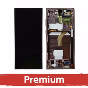 LCD ekraan ühilduv Samsung S908 S22 Ultra raamiga / Burgundy / OEM