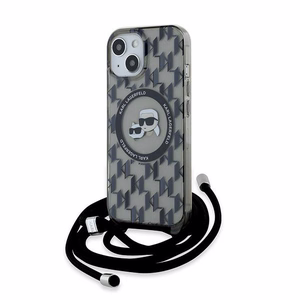 Karl Lagerfeld IML Crossbody Monogram Karl & Choupette Head MagSafe Ümbris jaoks iPhone 15 / 14 / 13 - must