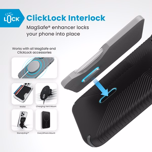 Speck Presidio2 Grip ClickLock & MagSafe ümbris seadmele iPhone 16 Pro Max, must / kiltkivihall / valge