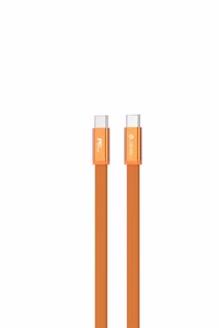 Devia Ultra3 USB-C PD 240W metallist punutud lame kiirlaadimise kaabel 1,5 m oranž