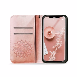 MEZZO Book ümbris jaoks SAMSUNG A12 / M12 mandala rose kuldne