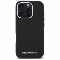 Karl Lagerfeld Saffiano Full Wrapped Elongated Metal Logo MagSafe iPhone 16 Pro Ümbris - must